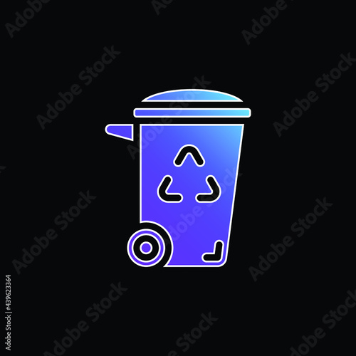 Bin blue gradient vector icon