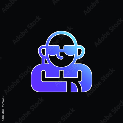 Bodyguard blue gradient vector icon
