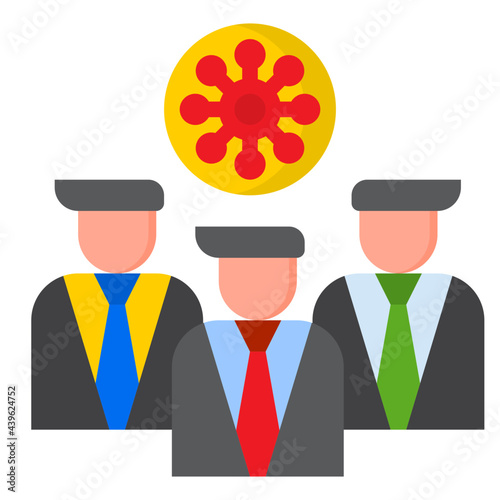 spreading flat style icon