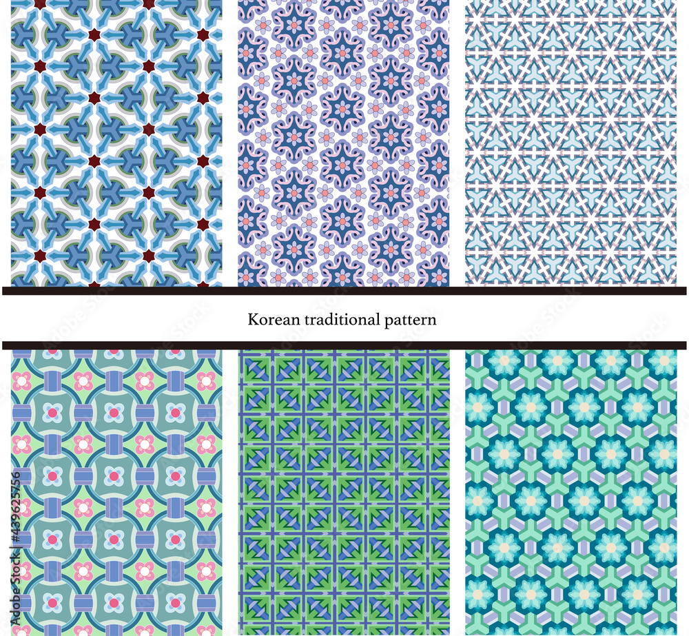 Korean seamless traditional pattern Korean seamless traditional pattern