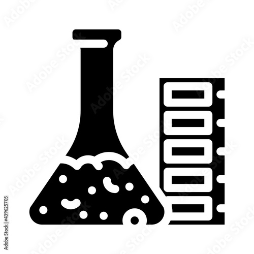 acidity of peat glyph icon vector. acidity of peat sign. isolated contour symbol black illustration