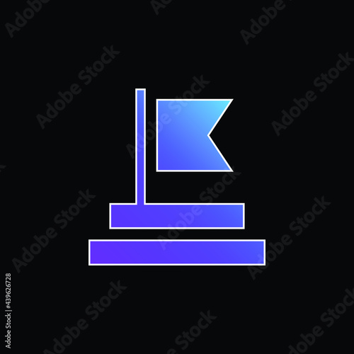 Achievement blue gradient vector icon