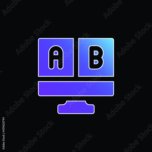 Ab Testing blue gradient vector icon