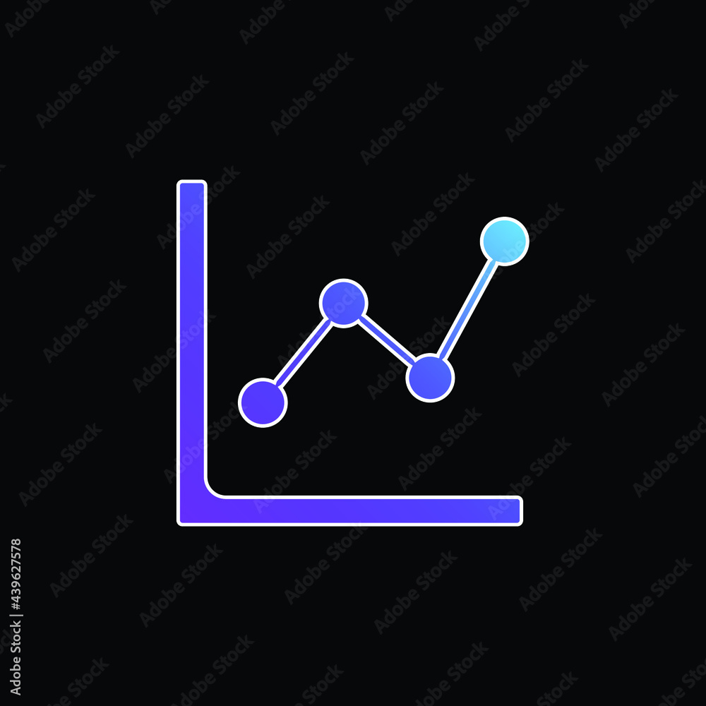 Analytics blue gradient vector icon Analytics blue gradient vector icon