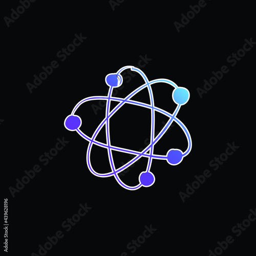 Atom blue gradient vector icon