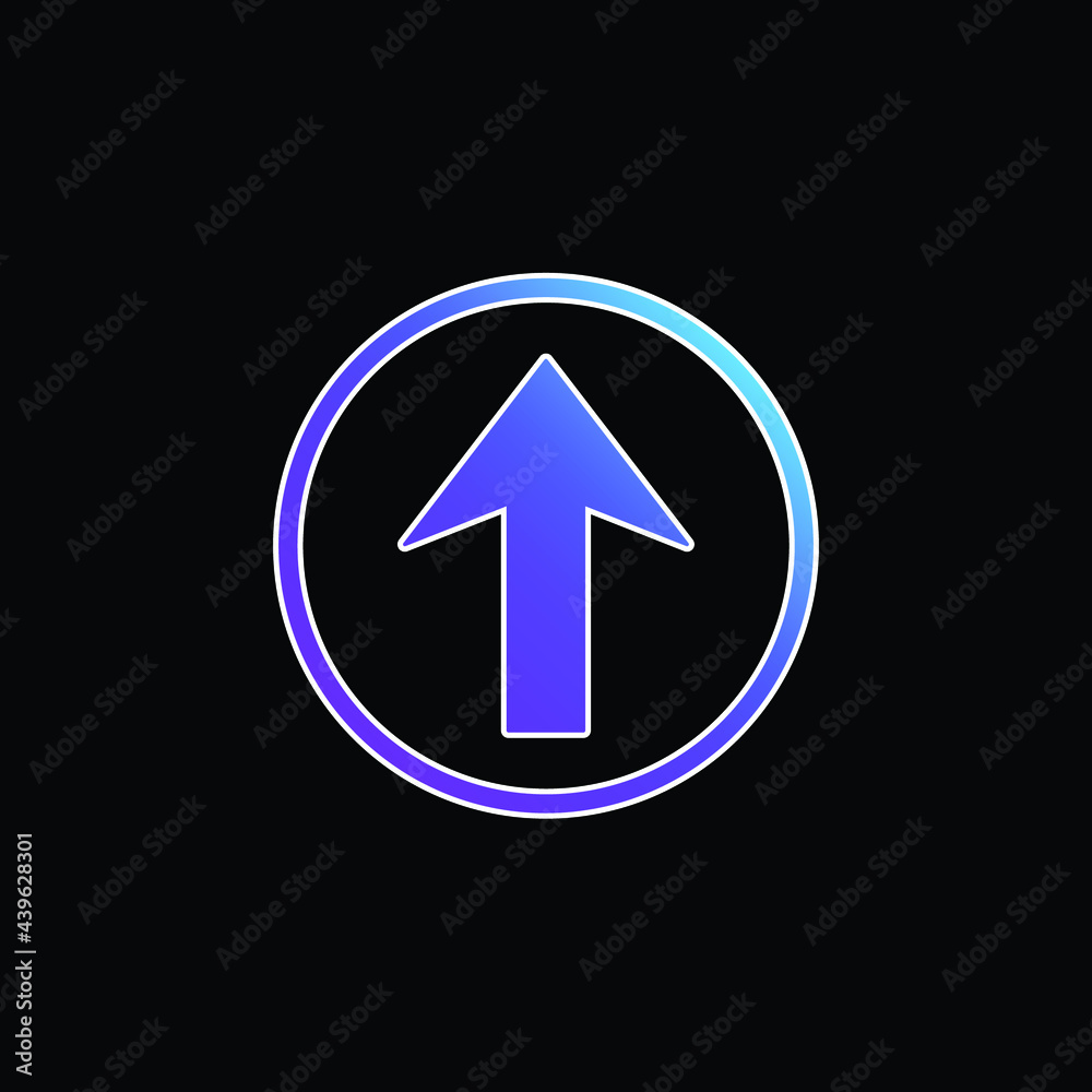 Arrow Up In A Circle blue gradient vector icon Arrow Up In A Circle blue gradient vector icon