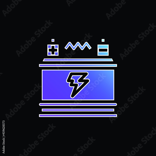 Battery blue gradient vector icon