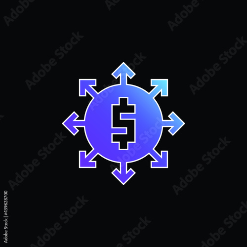 Free Download Affiliate Marketing blue gradient vector icon - GFXLoad
