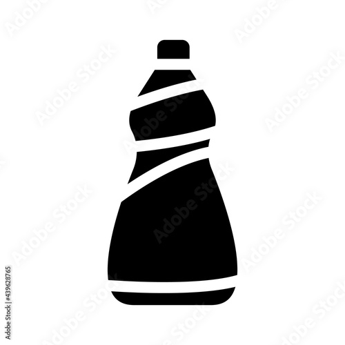 container for detergents from plastic material glyph icon vector. container for detergents from plastic material sign. isolated contour symbol black illustration