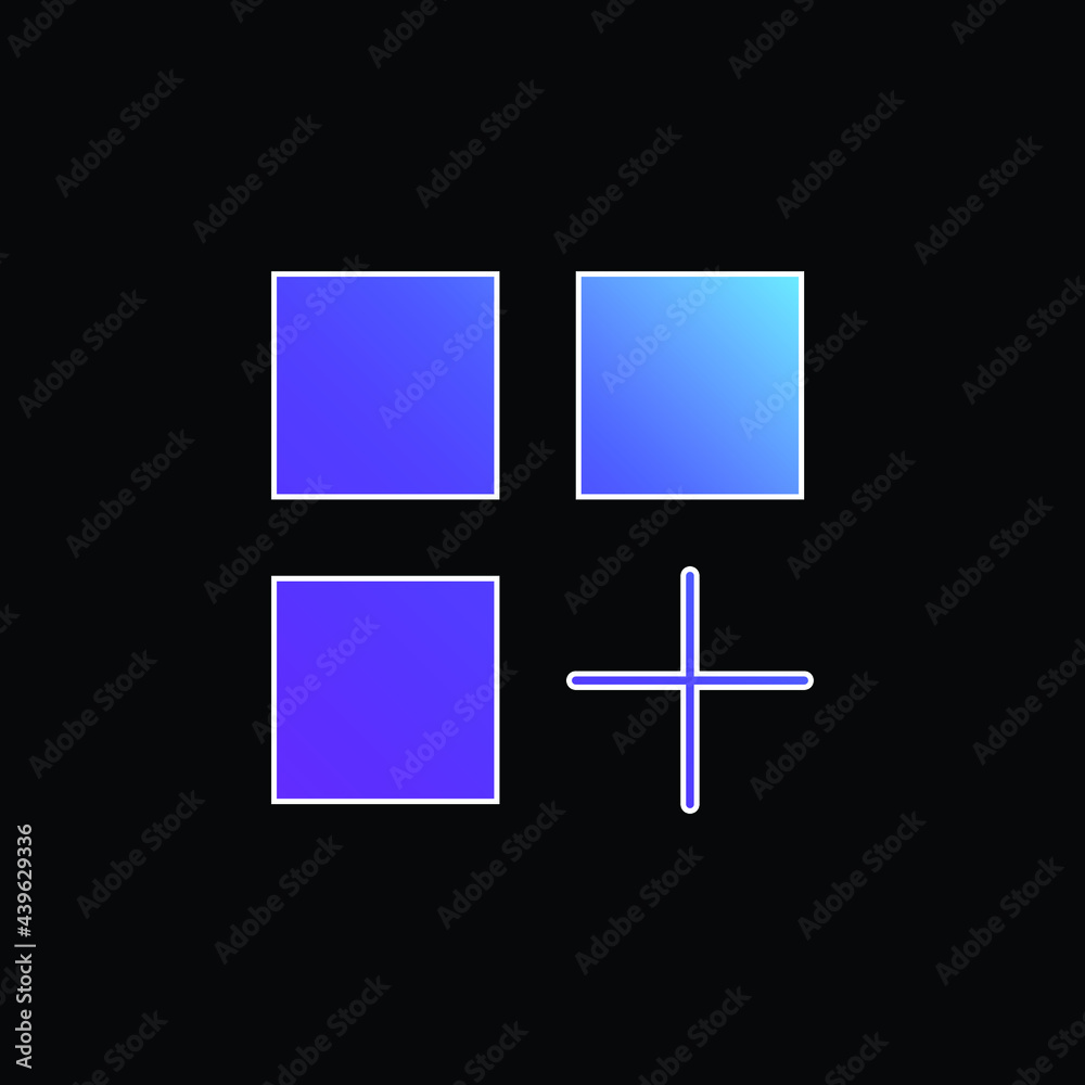 Fototapeta premium App blue gradient vector icon