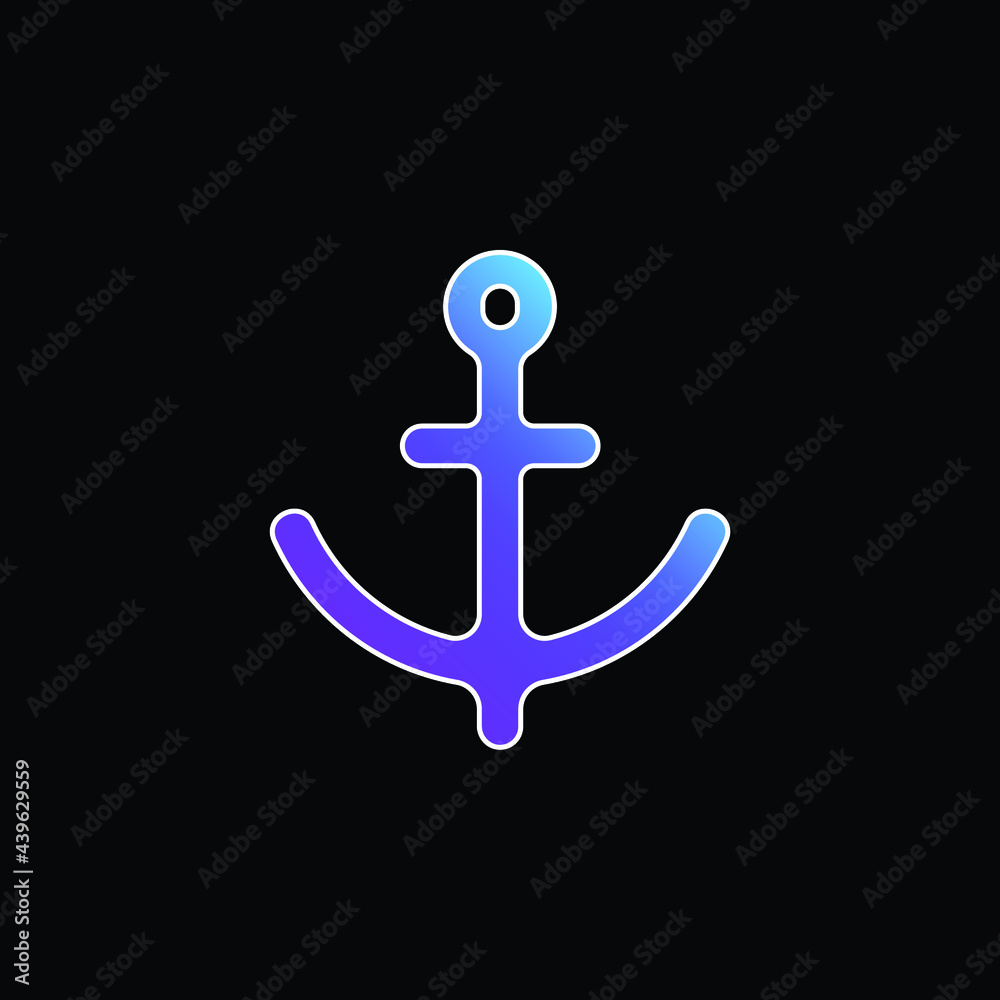 Anchor blue gradient vector icon Anchor blue gradient vector icon