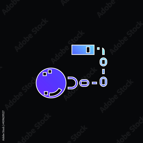 Ball blue gradient vector icon