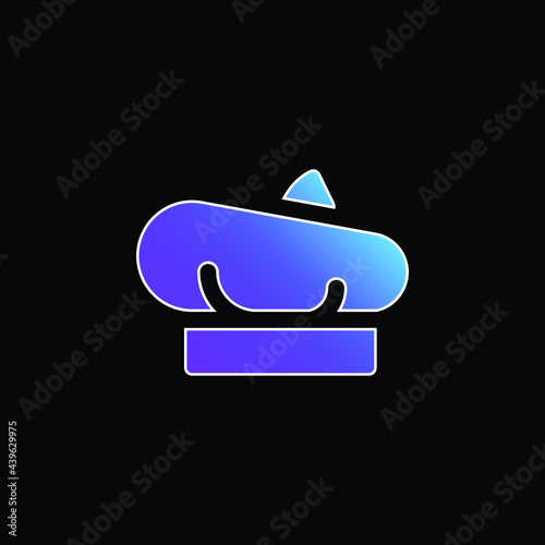 Beret blue gradient vector icon