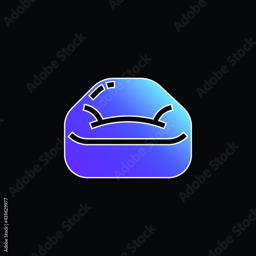 Bean Bag blue gradient vector icon