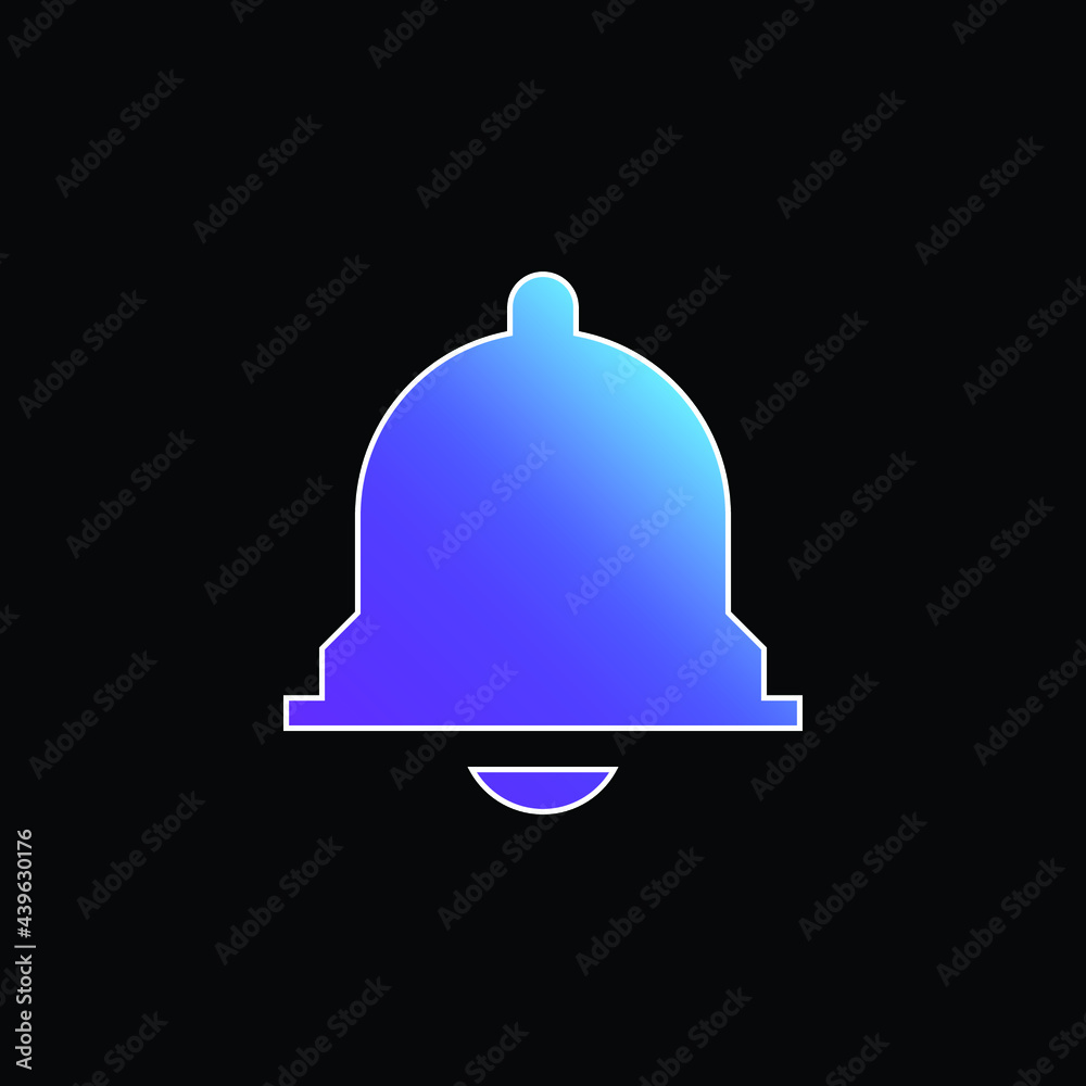 Alarm blue gradient vector icon Alarm blue gradient vector icon