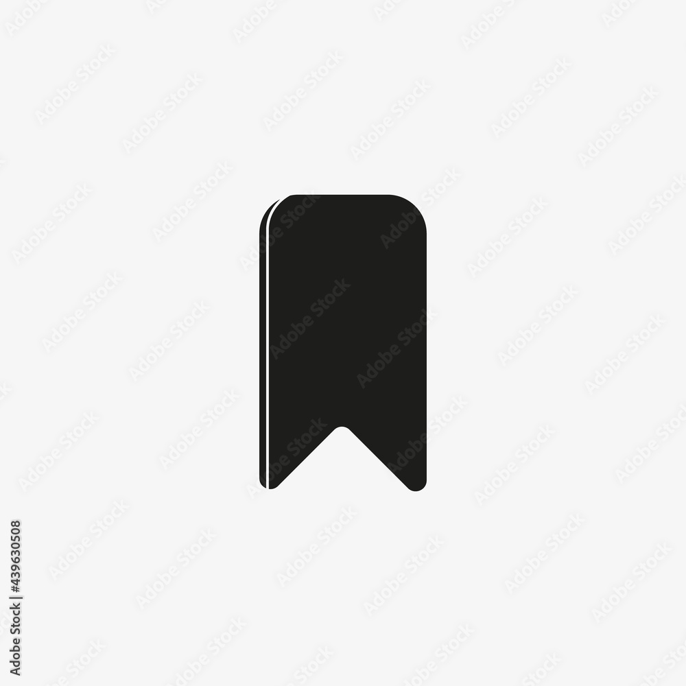 Bookmark icon isolated on white background. reading book symbol vector Bookmark icon isolated on white background. reading book symbol vector