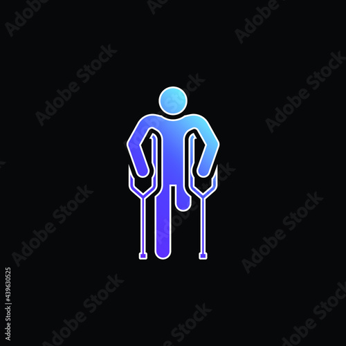 Amputee blue gradient vector icon