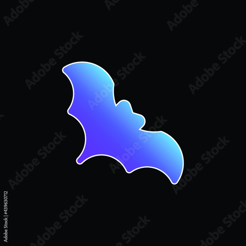 Bat blue gradient vector icon