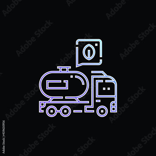 Biodiesel blue gradient vector icon