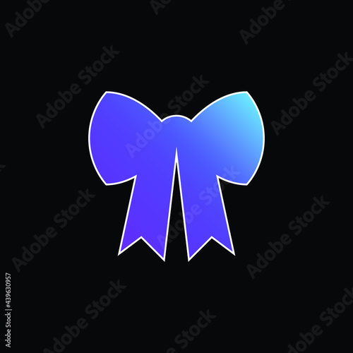 Bow blue gradient vector icon