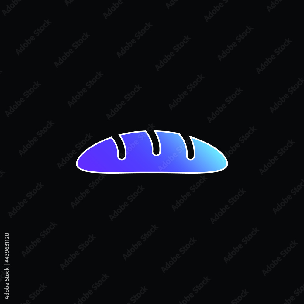 Bread blue gradient vector icon