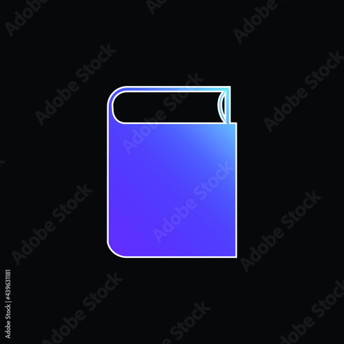 Book Closed Black Object blue gradient vector icon