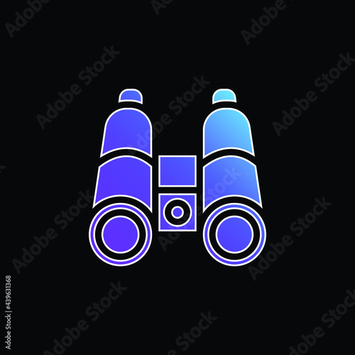 Binocular blue gradient vector icon