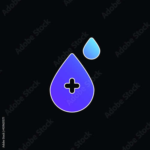 Blood Drop blue gradient vector icon
