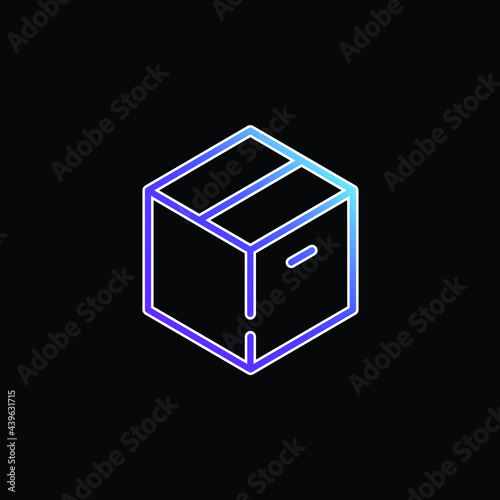 Big Box blue gradient vector icon