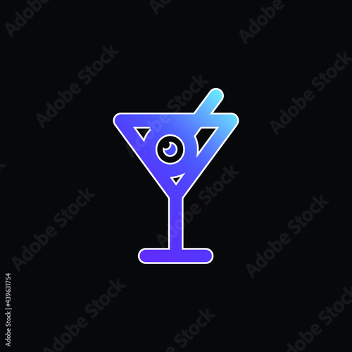 Beverages blue gradient vector icon