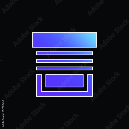 Blinds blue gradient vector icon