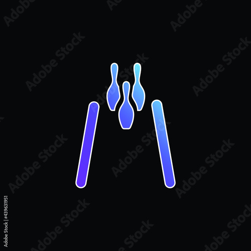 Bowling blue gradient vector icon