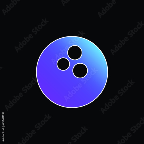 Bowling Ball blue gradient vector icon