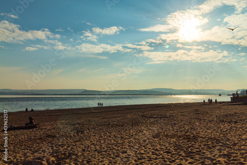 Exmouth Beach at low tide in the morning