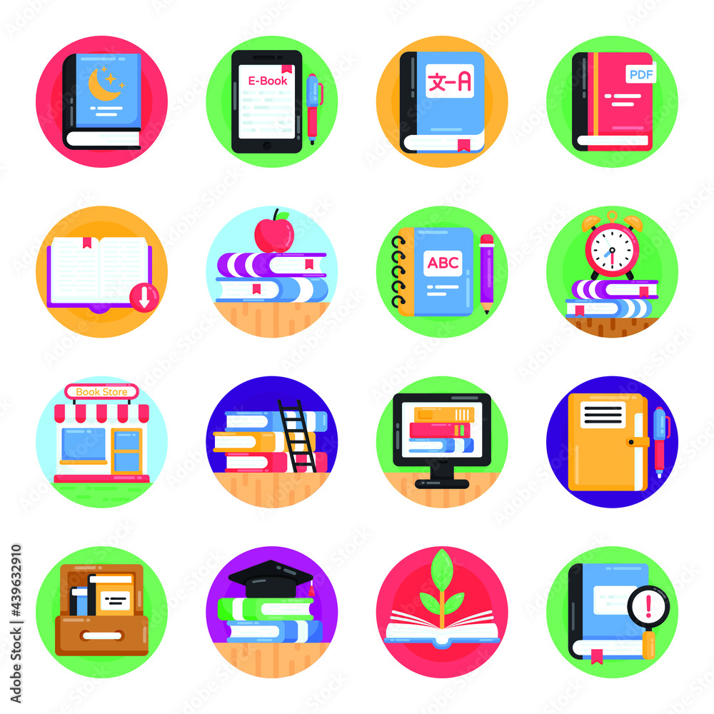 Set of Education and Knowledge Flat Icons
Set of Education and Knowledge Flat Icons