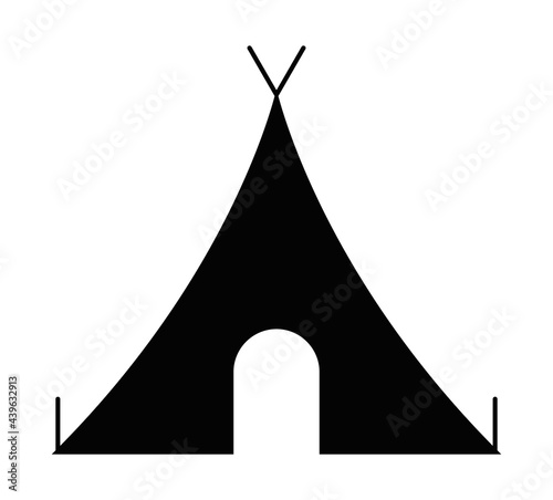 camping tent silhouette