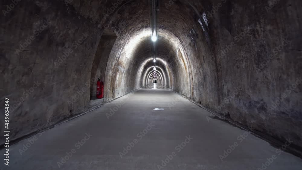 Historic underground tunnel under Zagreb historic town, capital of Croatia Historic underground tunnel under Zagreb historic town, capital of Croatia