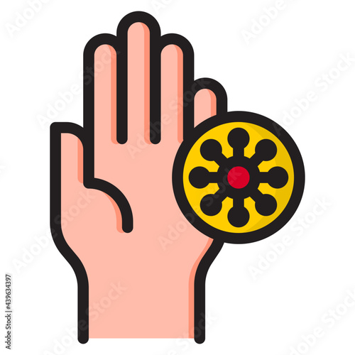 handwash color line style icon
