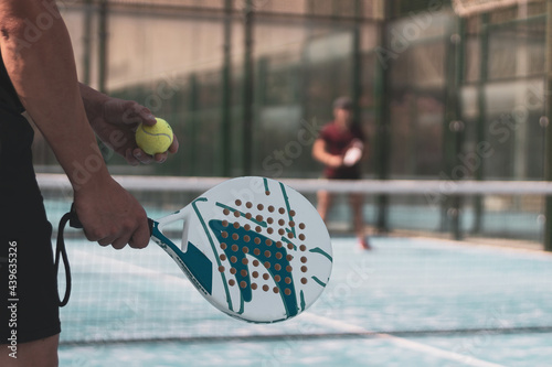 Принти на полотні padel player playing a match in the open