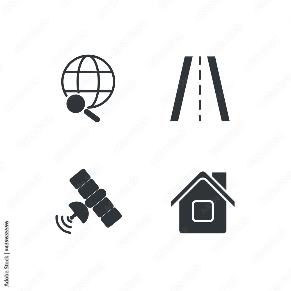 navigation set icon, isolated navigation set sign icon, vector illustration navigation set icon, isolated navigation set sign icon, vector illustration