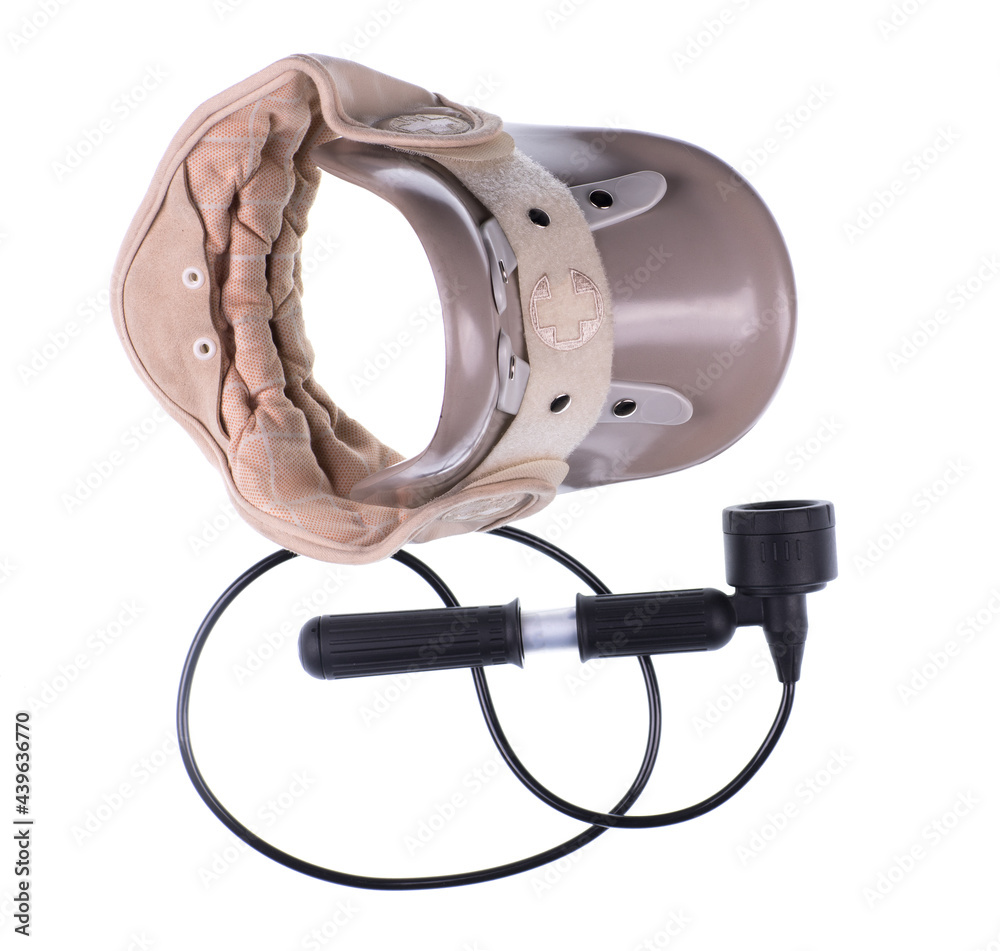 Obraz premium medical neck brace isolated on white background