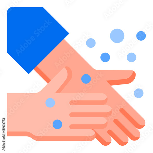 handwash flat style icon