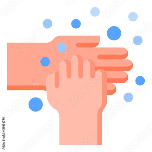 handwash flat style icon