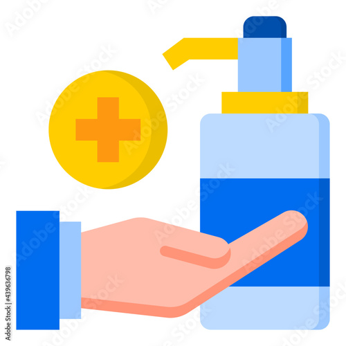 handwash flat style icon