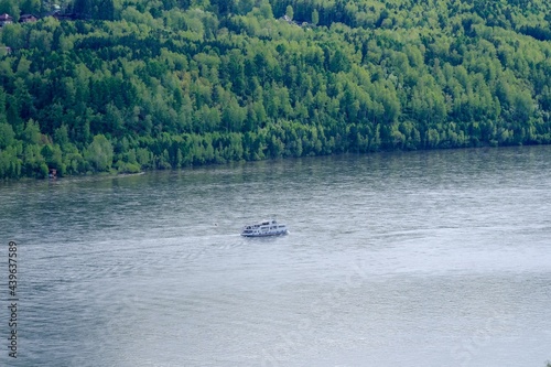 The boat on river, Siberia.