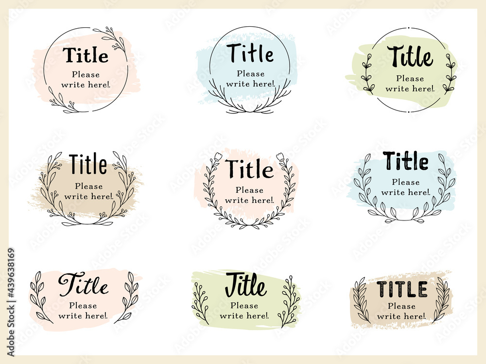 Obraz premium ボタニカルシンプルフレーム