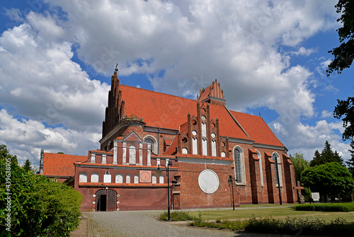 Built at the turn of the 16th and 17th centuries, the Gothic Catholic Church of Saints James and Anna in the city of Przasnysz in Masovia, Poland. The photos show a general view, architectural details