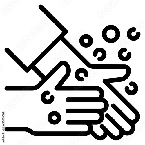 handwash outline style icon