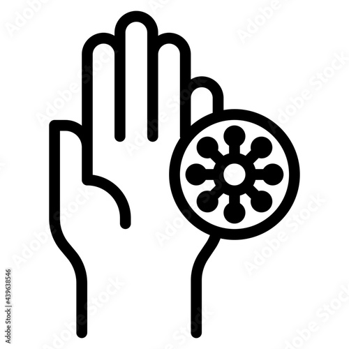 handwash outline style icon