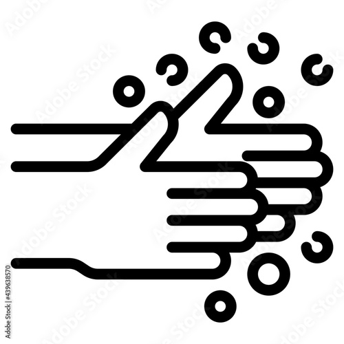 handwash outline style icon
